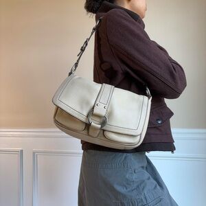 Coach Chelsea Ivory Pebbled Leather Bag